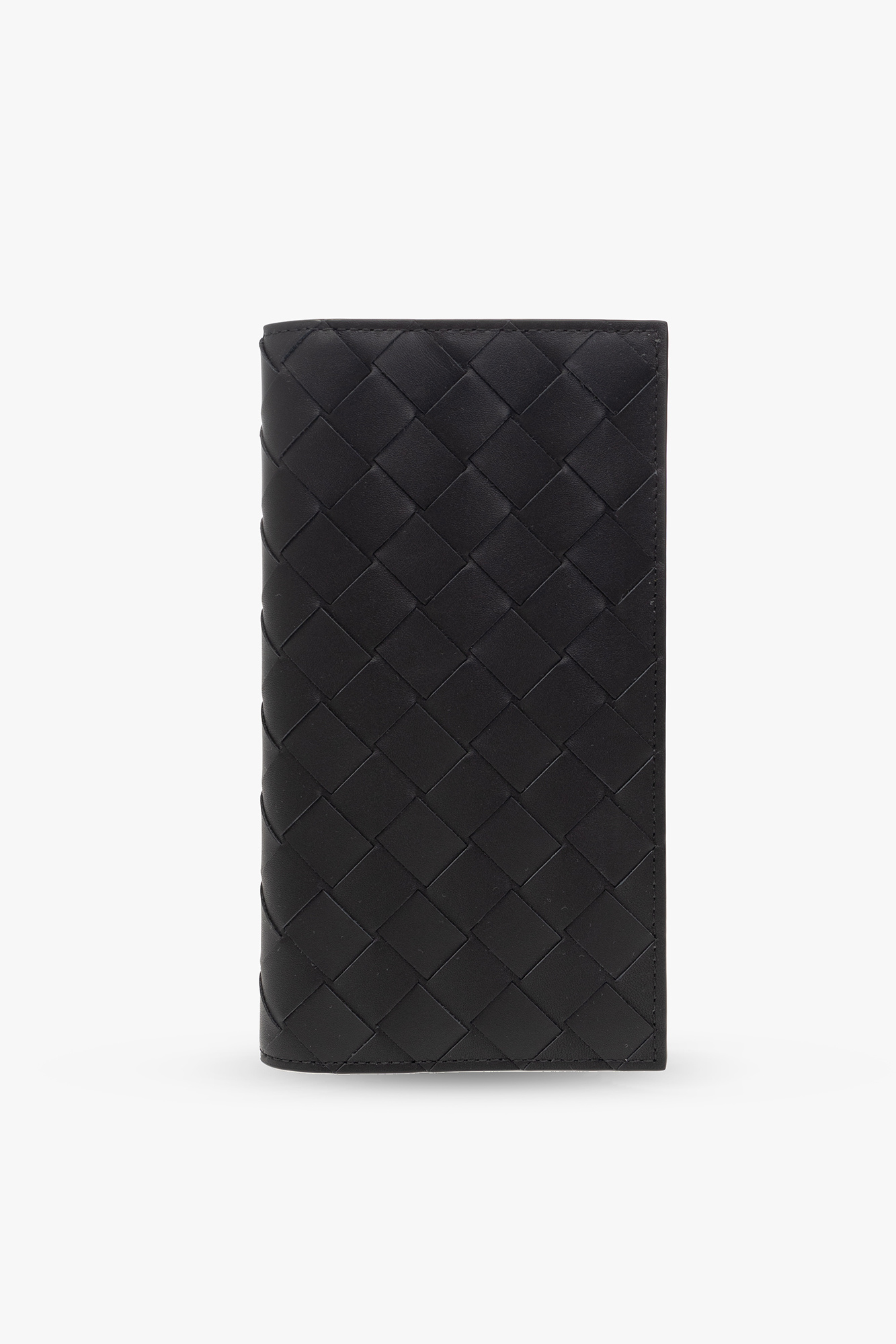 長財布 BOTTEGA VENETA BLACK NAPPA LEATHER WALLET BOTTEGA VENETA Nappa Intrecciato Double Zip Clutch Wallet